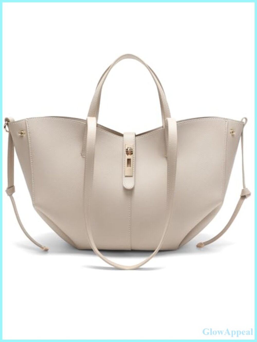 Faux Leather Satchel Tote with Wristlet Top Handle Shoulder Bag